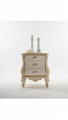 Moderne Designer nachtkastje van wit hout in de slaapkamer klassieke meubels