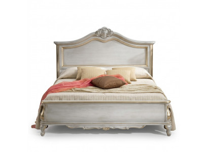 Luxe gestoffeerd wit tweepersoonsbedframe Bed houten design Luxe