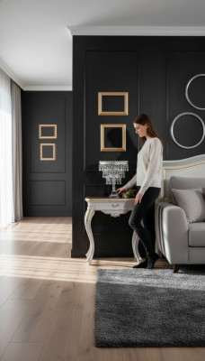 Nachtkastje Luxe witte slaapkamermeubelen exclusief ontwerp
