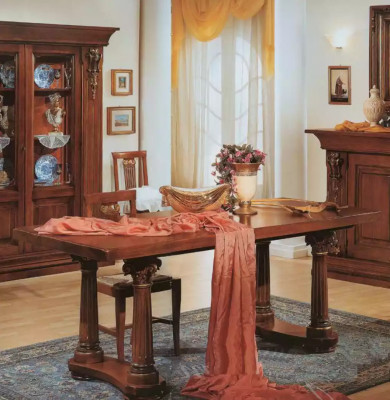 Eetkamerset Eettafel Dressoir Vitrine Spiegel Luxe Klassieke Meubels