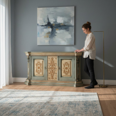 Klassieke massief houten dressoir luxe ladenkast dressoir woonkamer meubels