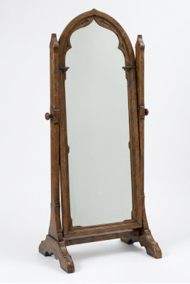 Grote met de hand gemaakte spiegel met houten frame van hout