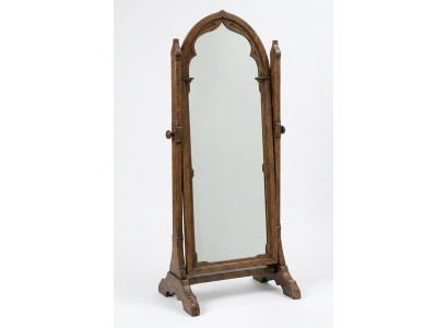 Grote met de hand gemaakte spiegel met houten frame van hout