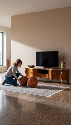 TV-standaard tv-audiomeubel tafel hout woonkamer bruin tv-meubel nieuw