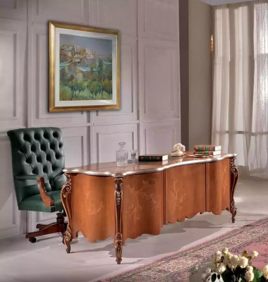 Schrijftafel Tafel Italiaanse inrichting Meubels Hout Kantoor Secretaresse