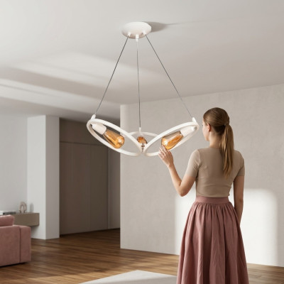 Plafondverlichting kroonluchter kroonluchter plafondlamp lamp modern wit nieuw