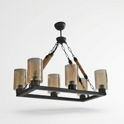 Luster plafondlamp kroonluchter plafondlampen lampen glas zwart