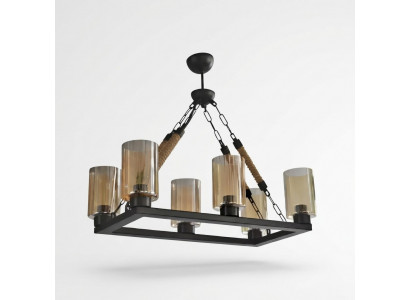 Luster plafondlamp kroonluchter plafondlampen lampen glas zwart