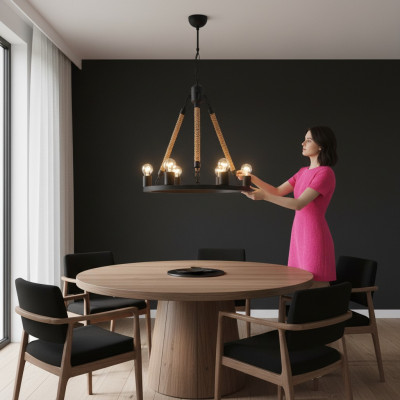 Kroonluchter Plafondlamp Lampen Zwart Modern