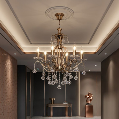 Luxe plafondlamp kroonluchter plafondlamp goud kristal kunst