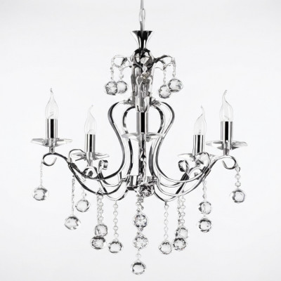 Luster Luxe Plafondlamp Kroonluchter Plafondlamp Zilver Kristal