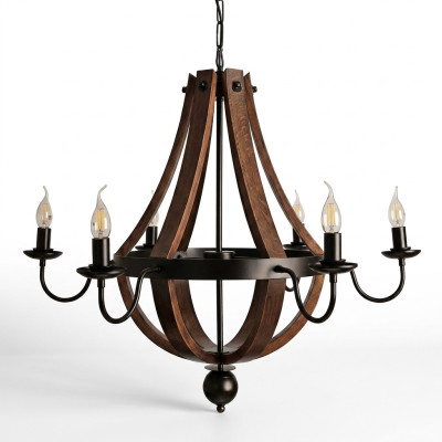 Bruine kroonluchter plafondlamp houten kroonluchter lamp luchter