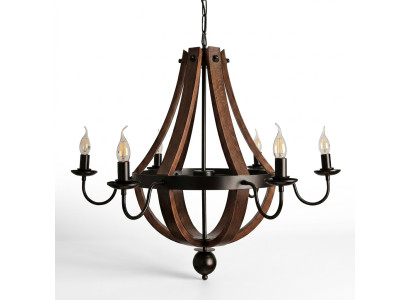 Bruine kroonluchter plafondlamp houten kroonluchter lamp luchter