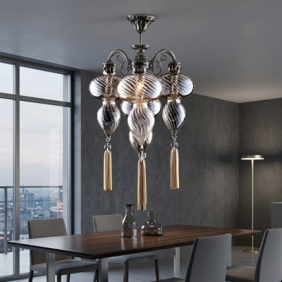 Lampen Plafondlamp Kroonluchter Kandelaar Plafonnière Glas Zilver Nieuw