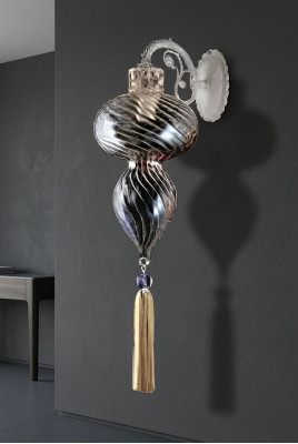 Wandlamp Wandlampen Wandlamp Kroonluchter Wandlampen Zilver Glas Kunst