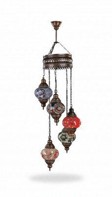 Plafondlamp Kandelaar Meerkleurige kroonluchter Plafondlamp Lampen Glas