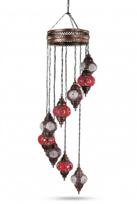 Lustre plafondlamp kroonluchter plafondlamp lampen glas 45x145cm
