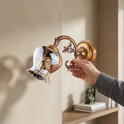 Luster wandlamp wandlampen kunst wandlamp wandlampen goud glas