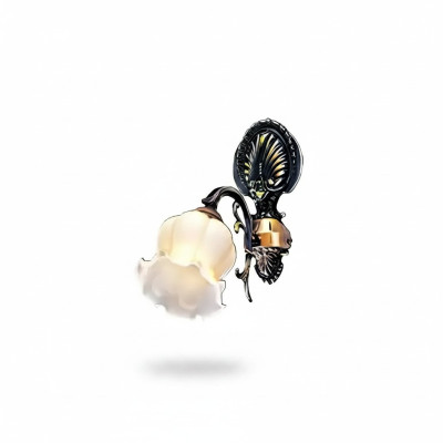 Wandlamp Wandlampen Bloemen wandlamp Kroonluchter Muur Lampen Grijs Glas