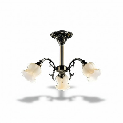 Plafondlamp Bloemen Kroonluchter Hanglamp Lamp Glas Grijs