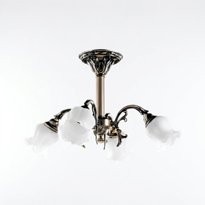 Kroonluchter plafondlamp Bloemen kroonluchter Plafondlamp Lamp Glas Grijs
