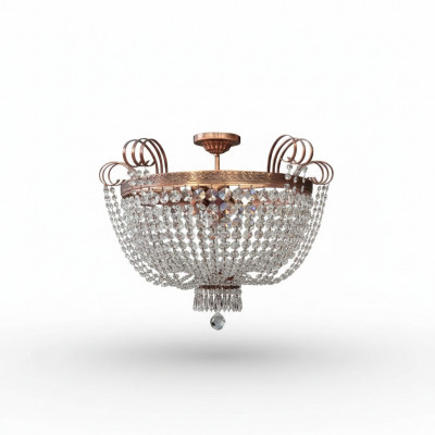 Luxe plafondlamp kroonluchter plafondlamp goud kristal ronde lamp