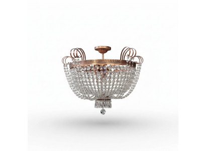 Luxe plafondlamp kroonluchter plafondlamp goud kristal ronde lamp