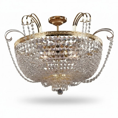 Luster Luxe Plafondlamp Kroonluchter Plafondlamp Goud Kristal Lamp