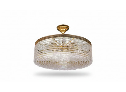Luxe plafondlamp kroonluchter plafonnière gouden kristallen lamp