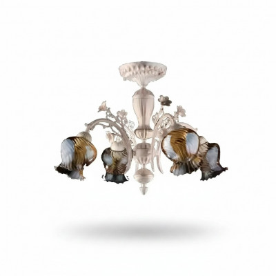 Plafondlamp Plafonnière Bloemenkroonluchter Kroonluchter Lamp Glas