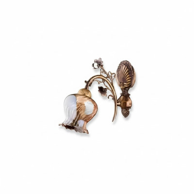 Wandlamp Wandlampen Bloemen wandlamp Kroonluchter Wandlamp Bruin Glas