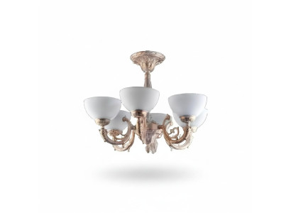 eckenlamp Kroonluchter Plafondlamp Kroonluchter Lamp Glas Beige Kunst