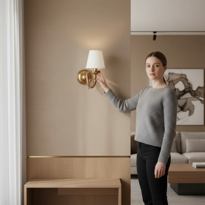 Wandlamp Wandlampen Art wandlamp Kroonluchter Wandlampen Wit Goud