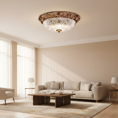 Hanglamp Kroonluchter Plafondlamp Lampen Glas Goud Art
