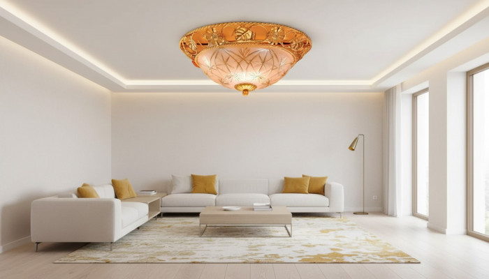 Luster plafondlamp kroonluchter plafondlamp goud glazen lampen metaal
