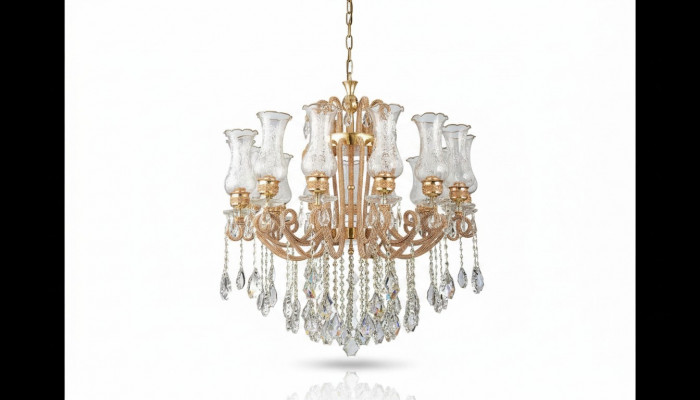 Luxe kroonluchter kristallen plafondlamp gouden lamp