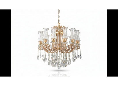 Luxe kroonluchter kristallen plafondlamp gouden lamp