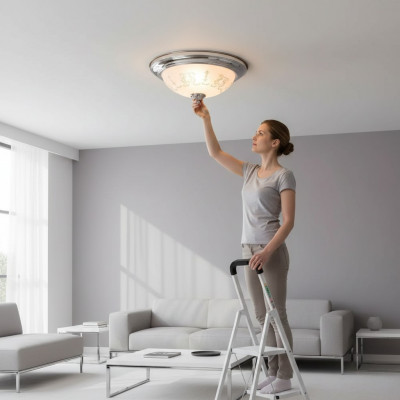 Lampen kroonluchter plafondlamp kroonluchter plafondlamp zilver glas nieuw