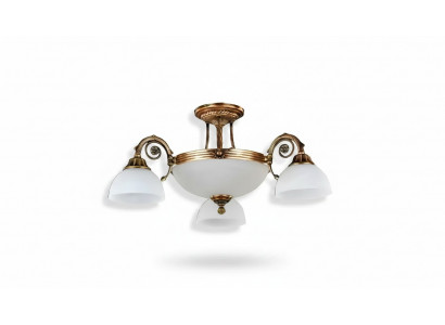 Lampen Plafondverlichting Kroonluchter Kandelaarkroonluchter Wit Plafondlamp Glas Goud 
