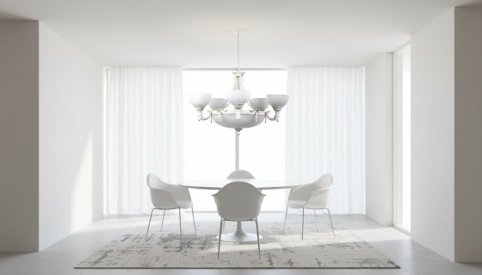 Plafondlamp Kroonluchter Plafondlamp Wit Glas 70x77cm