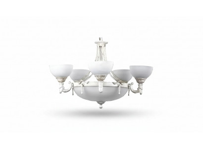 Plafondlamp Kroonluchter Plafondlamp Wit Glas 70x77cm
