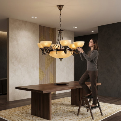Kroonluchter Plafondlamp Modern Kroonluchter Plafondlamp Beige Glaslamp