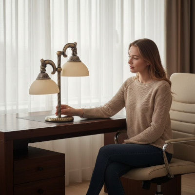 Tafellamp Tafellamp Lamp Verlichting Kunst Goud Lampen Tafel Glas