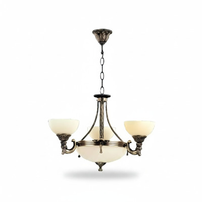 Kroonluchter Plafondlamp Luster Plafondlamp Glas Beige Lampen Nieuw