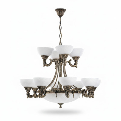 Hanglamp Plafondlamp Kroonluchter Kristallen Kroonluchter Glas Wit Lampen Antieke Stijl