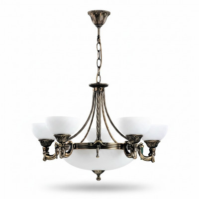 Luster plafondlamp plafondluchter kroonluchter glas wit lampen kunst