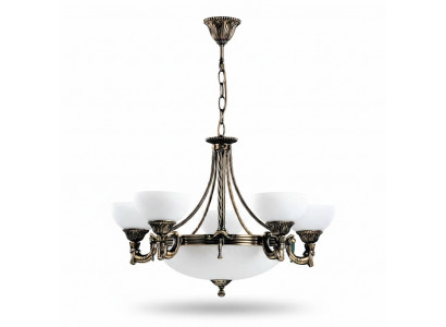 Luster plafondlamp plafondluchter kroonluchter glas wit lampen kunst