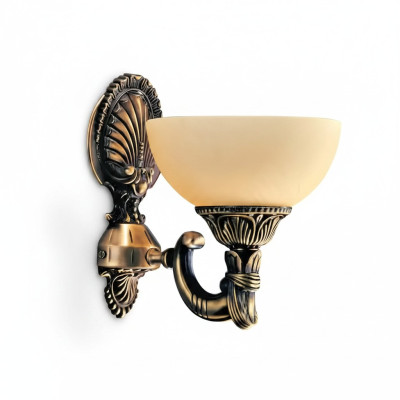 Wandlamp Wandlampen Wandlamp Kroonluchter Wand Lamp Beige Glas Goud