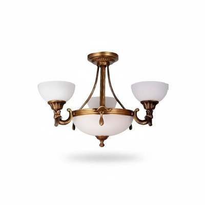 Klassieke witte plafondlamp hanglamp gouden design kroonluchter