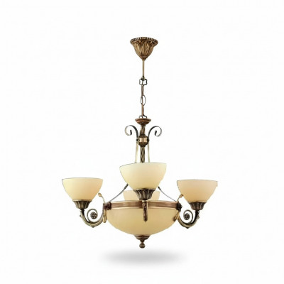 Plafondlamp Lamp Plafondlamp luchter Kandelaar Glas Beige Art